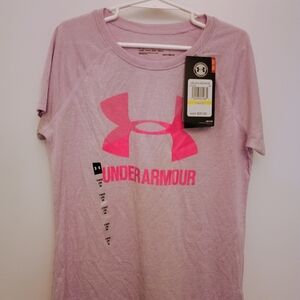 NWT Under Armour Pink Logo T-Shirt
